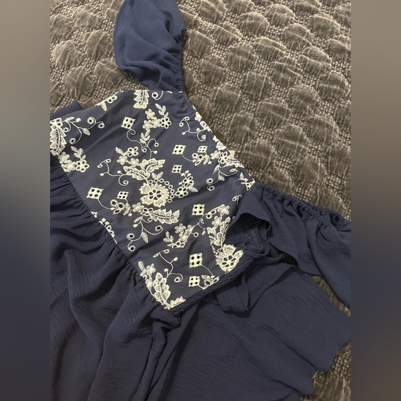 Navy blue maxi dress NWT - Picture 7 of 9